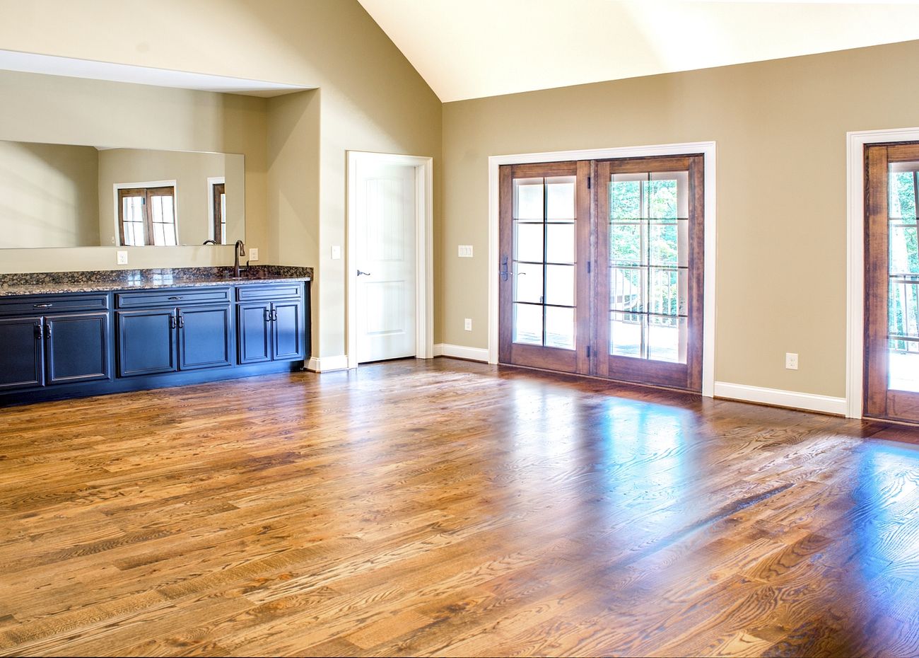 Wooden floor in house